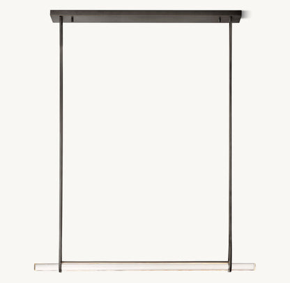 Audubon Crystal Single Bar Linear Chandelier 60"