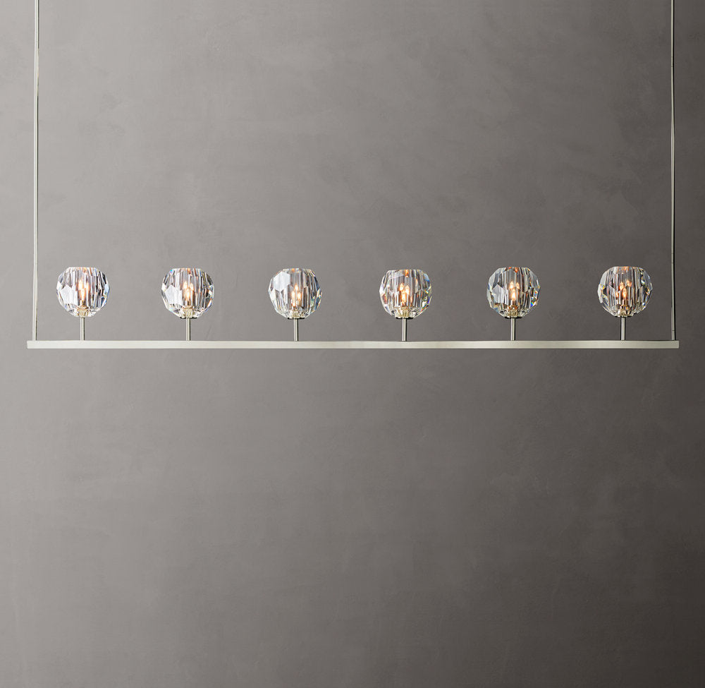 Boule De Cristal Clear Glass Linear Chandelier 60"