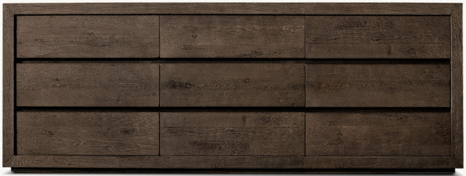 Drifted Reclaimed Oak 9-Drawer Dresser