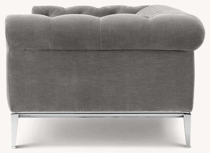 Italia Chesterfield 3-Cushion Sofa - Metal Base