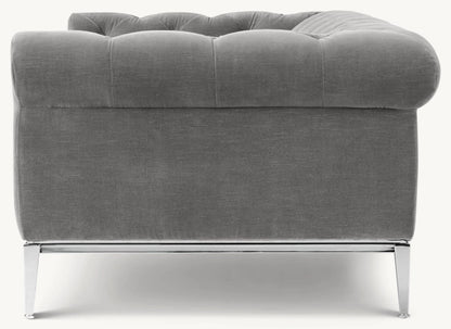 Italia Chesterfield 3-Cushion Sofa - Metal Base