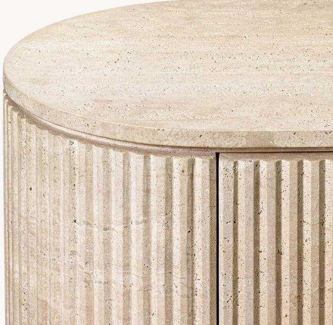 Byron Reeded Stone 4-door Sideboard