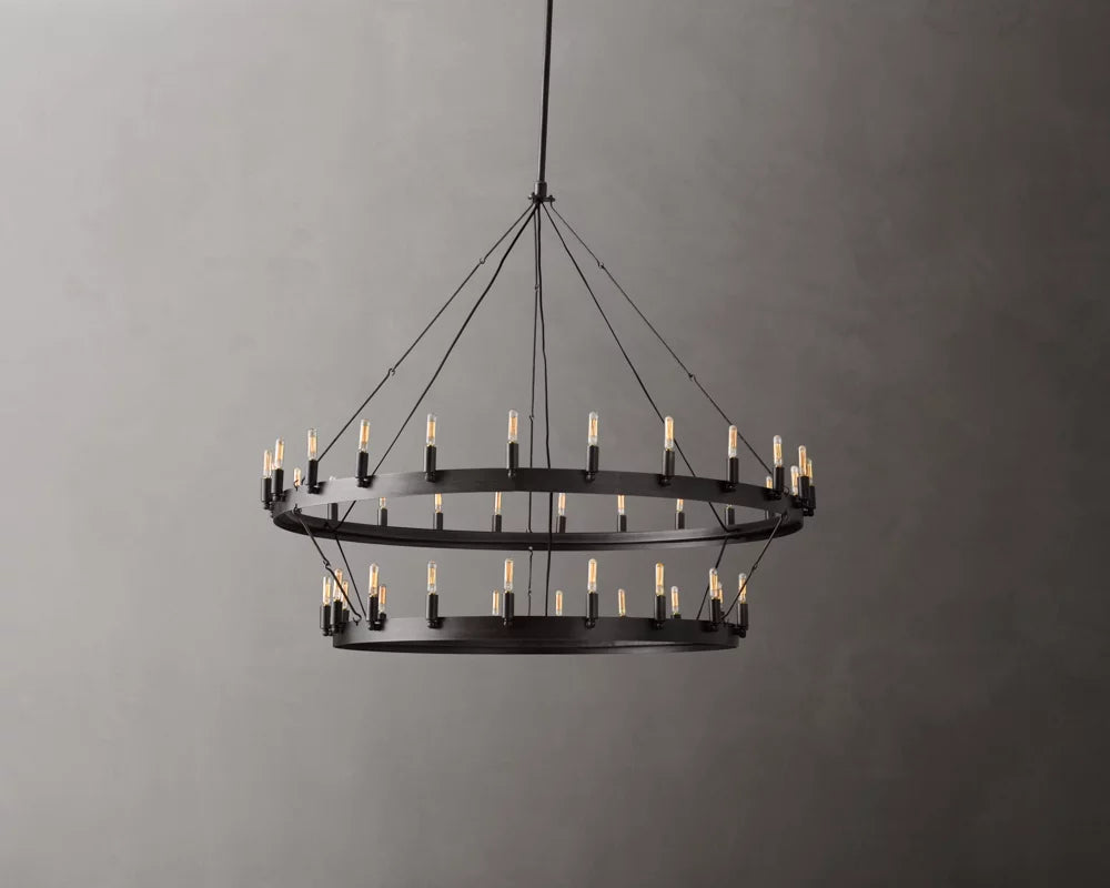 Camino Vintage Candelabra Two-Tier Chandelier 50"