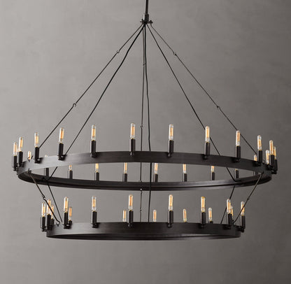 Camino Vintage Filament Two-Tier Chandelier 50"
