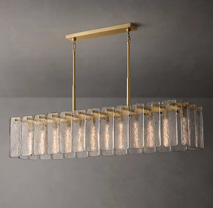 Calamette Glass Rectangular Chandelier 72"