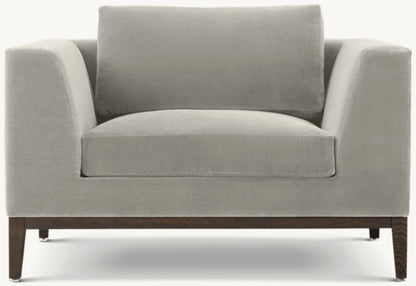 Italia Taper Arm Chair - Oak Base