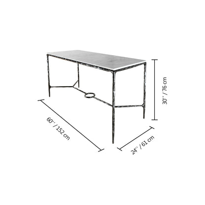 Thaddeus Rectangle Marble Desk