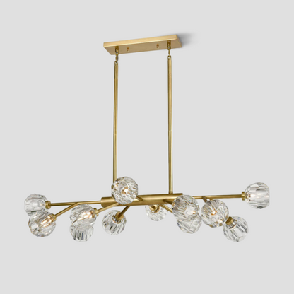 Kristina Clear Glass Linear Dining Room Chandelier