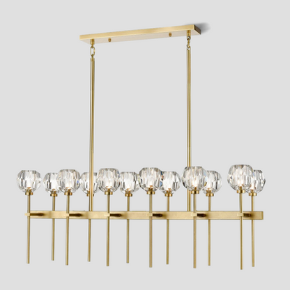 Kristina Clear Glass Linear Dining Room Chandelier