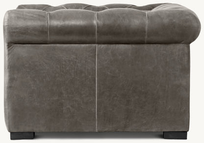 Modena Chesterfield Leather Chair With Tufted Cushion