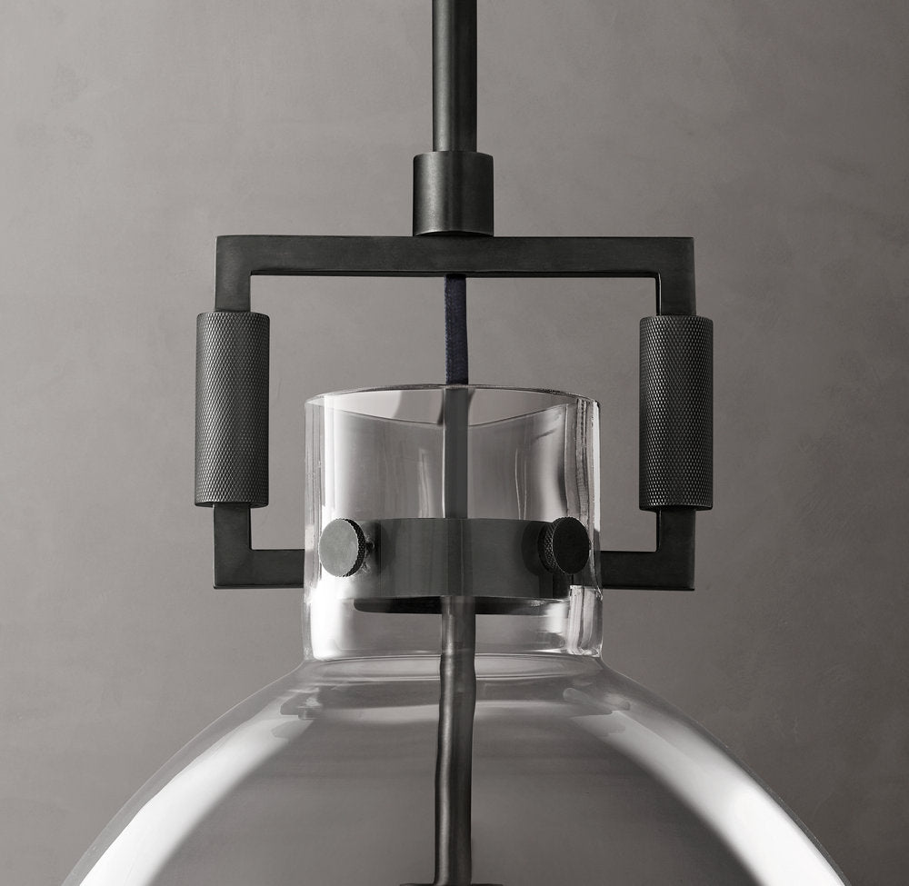 Machinist Glass Cloche Pendant