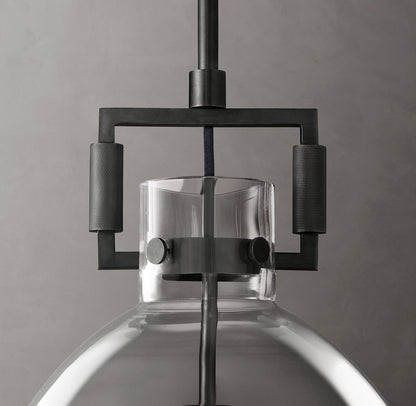 Machinist Glass Cloche Pendant