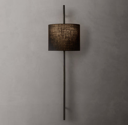 Vela Octagonal Bar Sconce - Round Shade