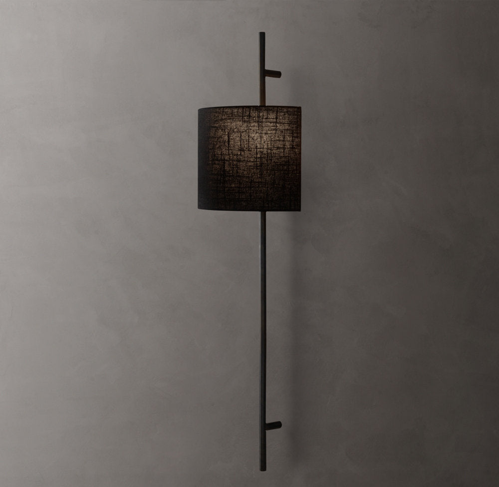 Vela Octagonal Bar Sconce - Round Shade