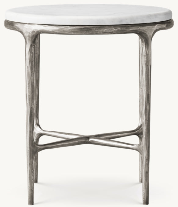 Thaddeus Marble Round Bedside Table