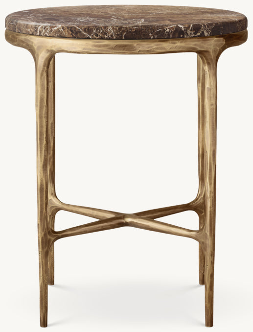 Thaddeus Marble Round Bedside Table