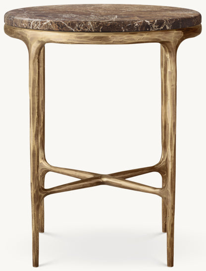 Thaddeus Marble Round Bedside Table