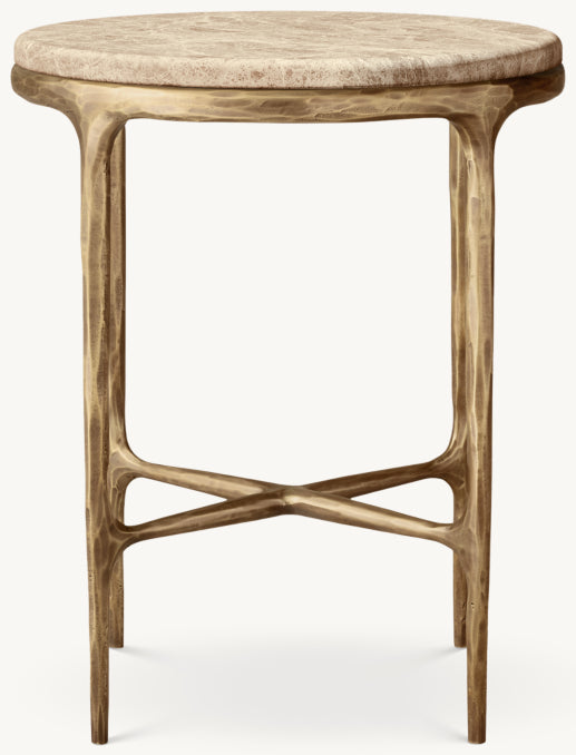Thaddeus Marble Round Bedside Table