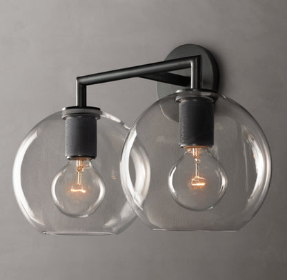 Utilitaire Globe Shade Double Sconce