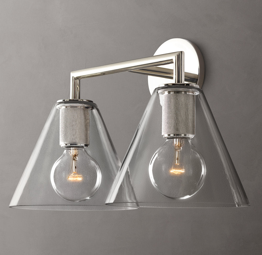 Utilitaire Funnel Shade Double Sconce