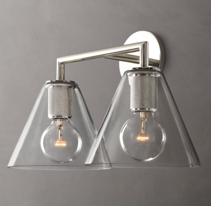 Utilitaire Funnel Shade Double Sconce