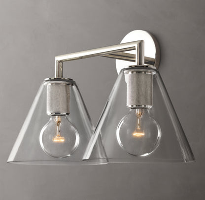 Utilitaire Funnel Shade Double Sconce
