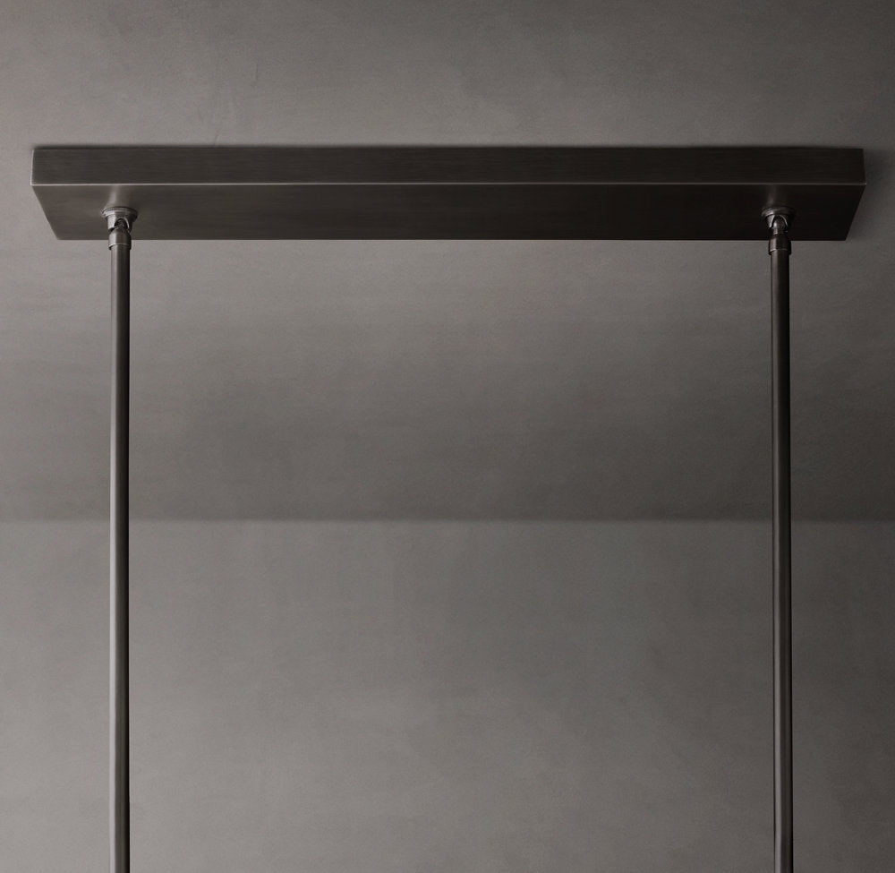 Boule De Cristal Clear Glass Double Linear Chandelier 60"