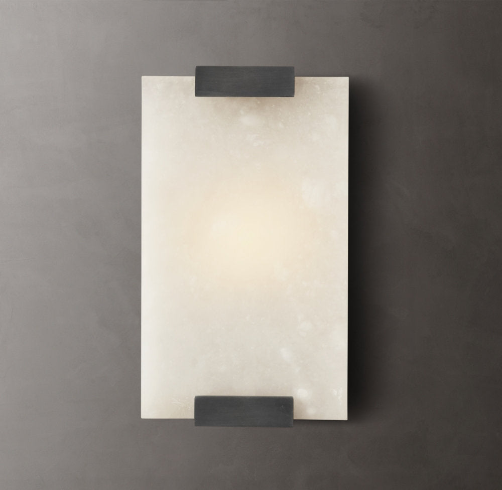 Hand-Carved Alabaster Sconce
