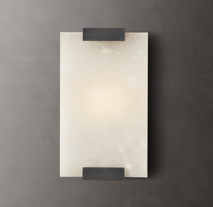 Hand-Carved Alabaster Sconce
