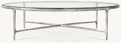 Thaddeus Glass Round Coffee Table