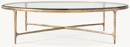 Thaddeus Glass Round Coffee Table