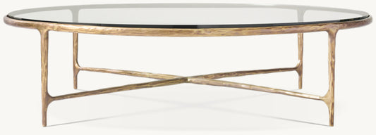 Thaddeus Glass Round Coffee Table