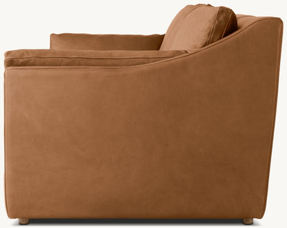 Cloud Modular Leather Slope Arm 3-Piece Sofa