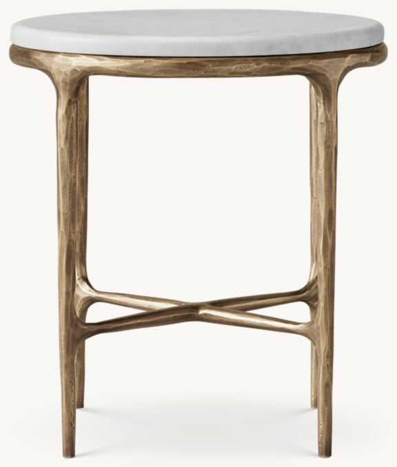 Thaddeus Marble Round Bedside Table