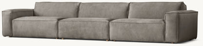 Como Modular Leather 3-Piece Sofa