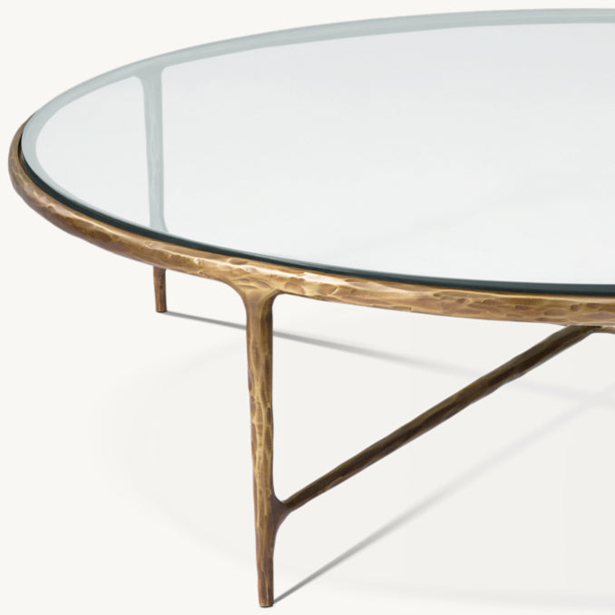 Thaddeus Glass Round Coffee Table