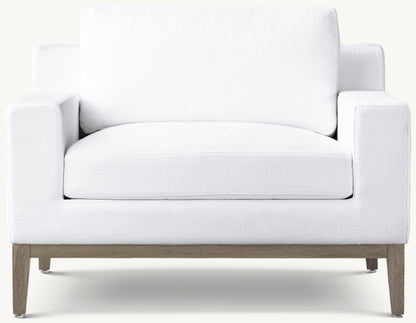 Italia Track Arm Chair - Oak Base