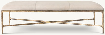 Thaddeus Leather Coffee Ottoman