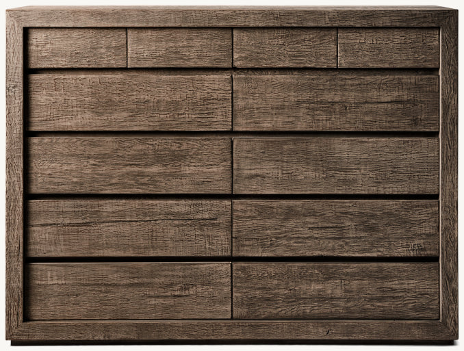 Reclaimed Oak 12-Drawer Dresser