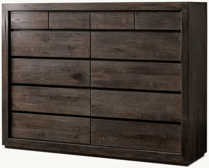 Reclaimed Oak 12-Drawer Dresser