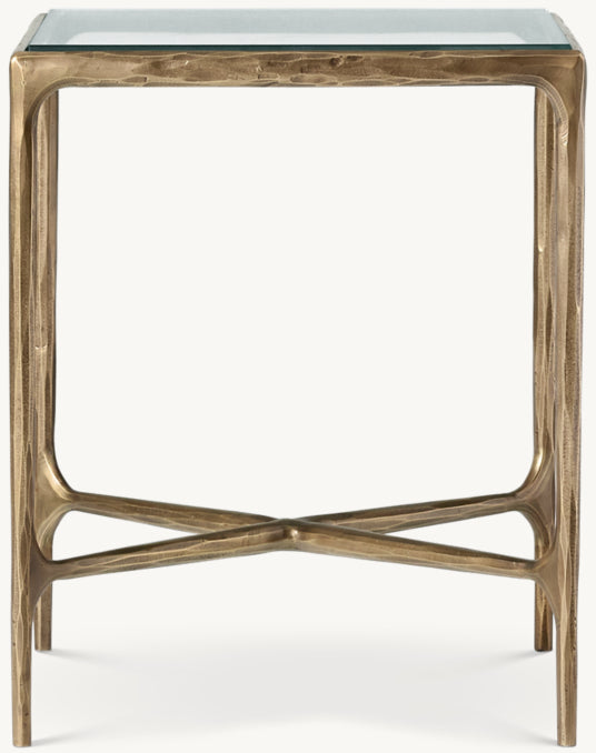 Thaddeus Glass Square Bedside Table
