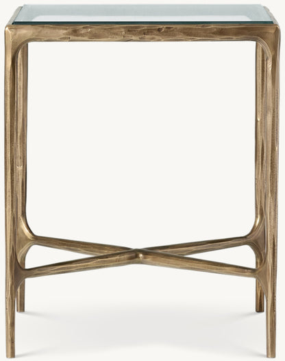 Thaddeus Glass Square Bedside Table