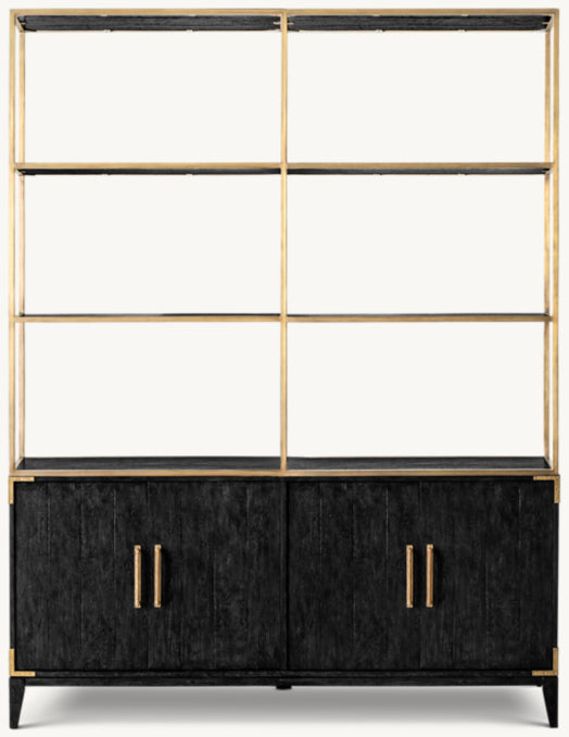 Cayden Campaign 4-Door Open Sideboard & Hutch