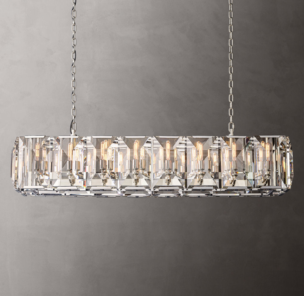 Harlow Crystal Rectangular Chandelier 54"