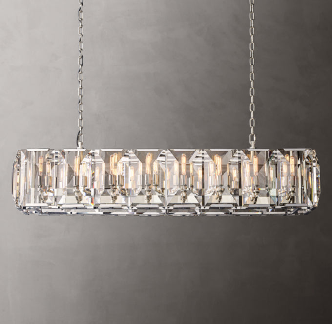 Harlow Crystal Rectangular Chandelier 54"