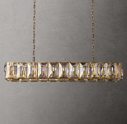 Harlow Crystal Rectangular Chandelier 74"