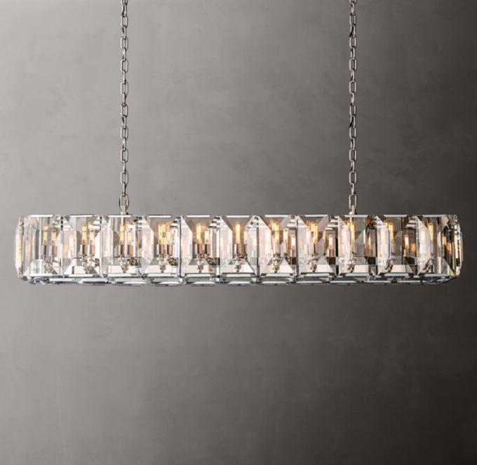 Harlow Crystal Rectangular Chandelier 74"