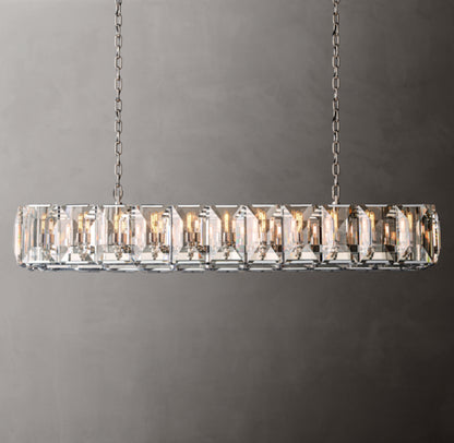 Harlow Crystal Rectangular Chandelier 74"