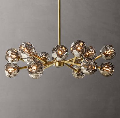 Boule De Cristal Smoke Glass Round Chandelier 36"