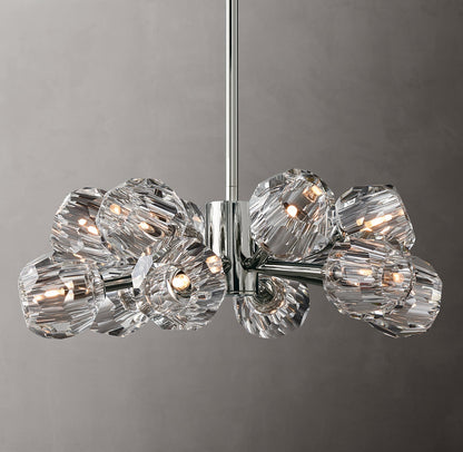 Boule De Cristal Clear Glass Round Chandelier 24"